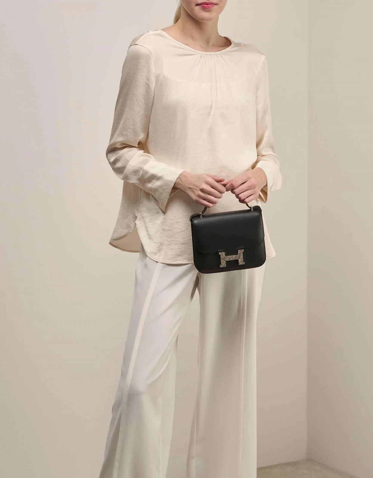 에르메스 콘스탄스 18 블랙 스위프트 리자드 버클 팔라듐 하드웨어 (100% HAND MADE)