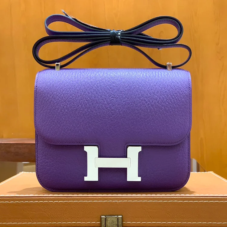 에르메스 콘스탄스 18 퍼플 에버컬러 팔라듐 하드웨어 (100% HAND MADE)