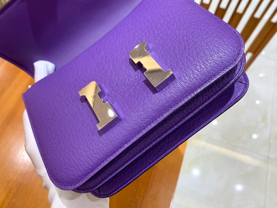 에르메스 콘스탄스 18 퍼플 에버컬러 팔라듐 하드웨어 (100% HAND MADE)