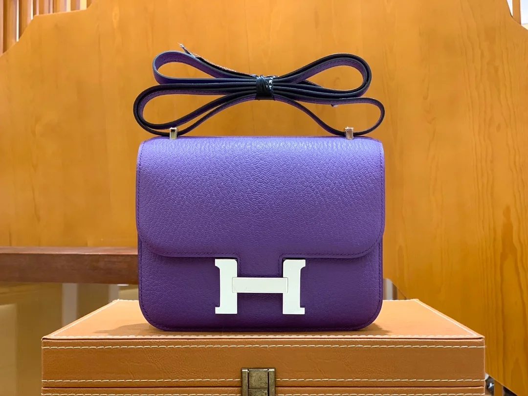 에르메스 콘스탄스 18 퍼플 에버컬러 팔라듐 하드웨어 (100% HAND MADE)