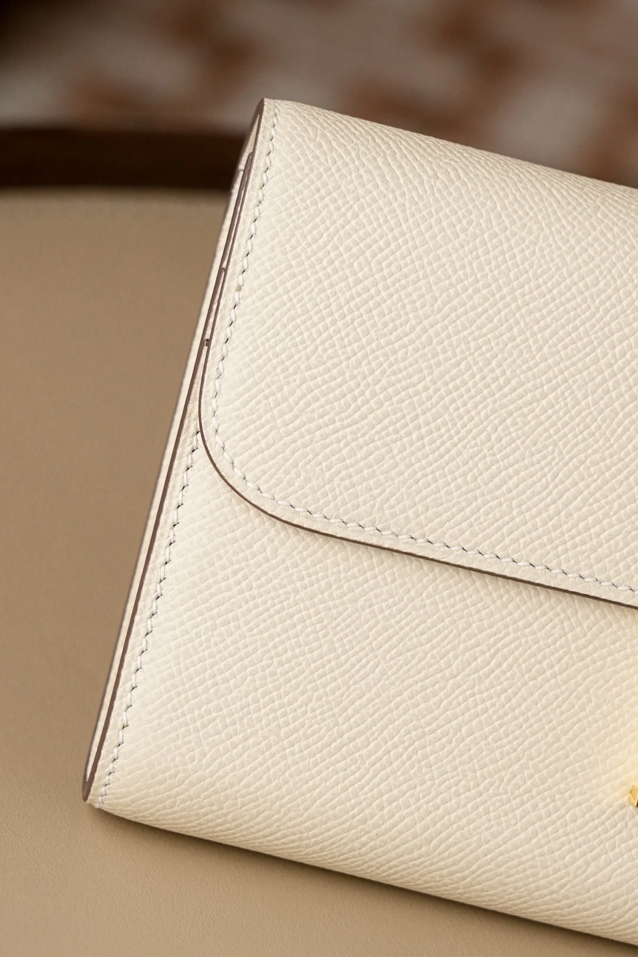 에르메스 콘스탄스 롱 투 고 지갑 크레 앱송 골드 하드웨어 (100% HAND MADE)