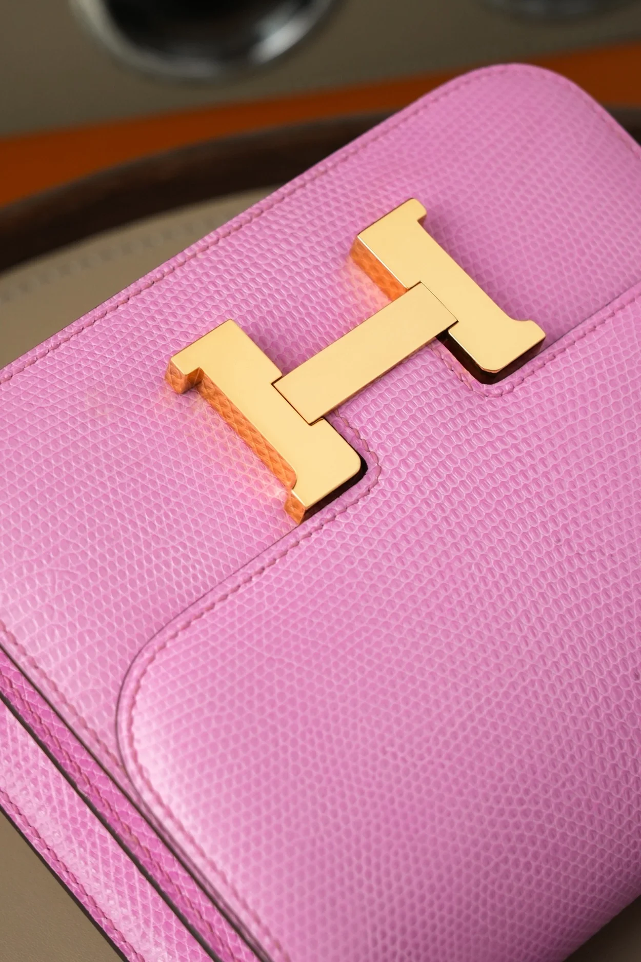 에르메스 콘스탄스 18 핑크 리자드 골드 하드웨어 (100% HAND MADE)
