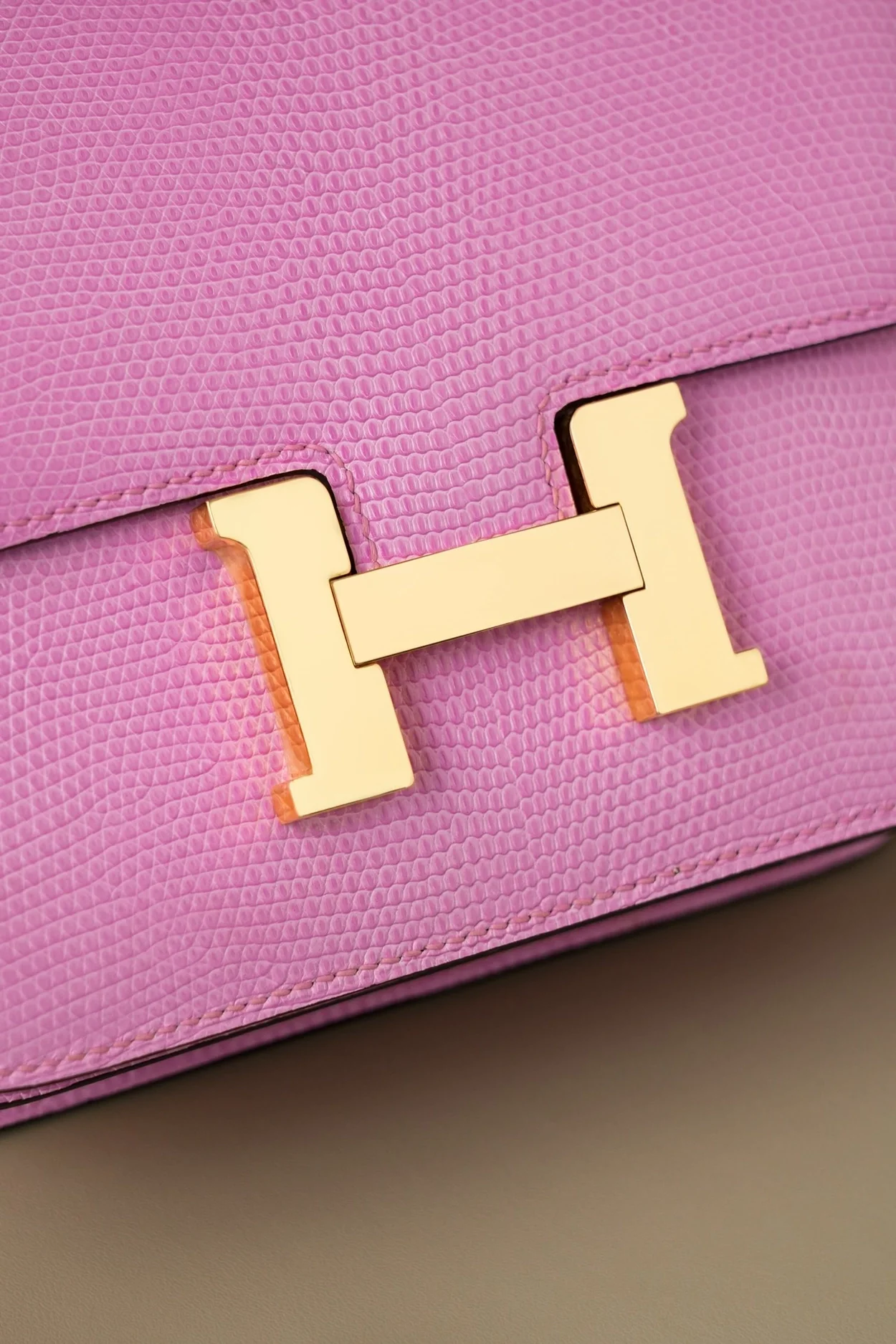 에르메스 콘스탄스 18 핑크 리자드 골드 하드웨어 (100% HAND MADE)