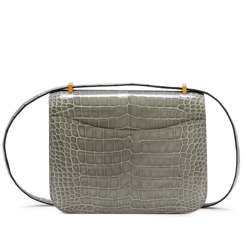 에르메스 콘스탄스 18 엘리게이터 그레이 골드 하드웨어 (100% HAND MADE)