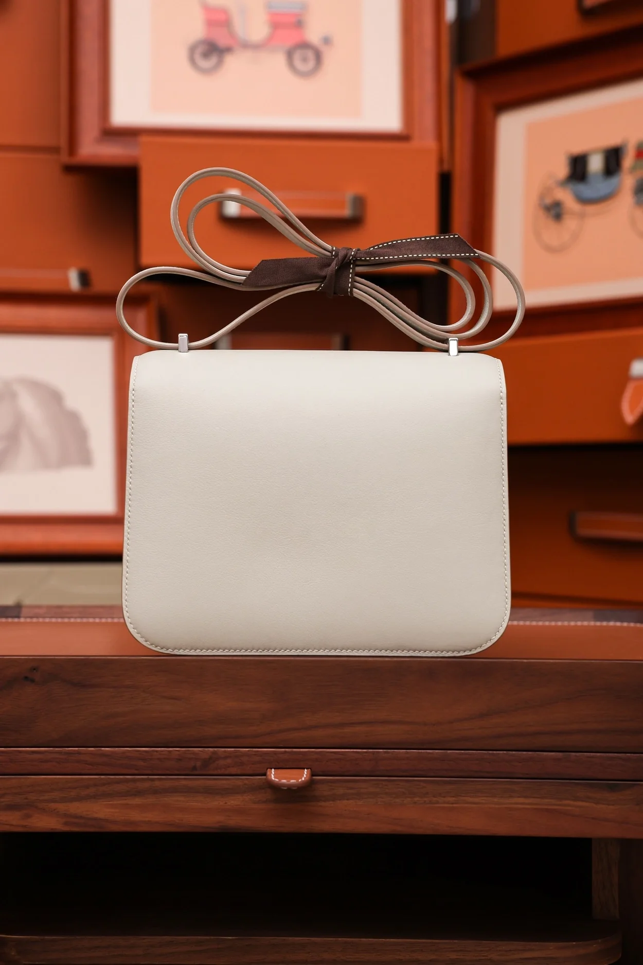 에르메스 콘스탄스 18 크레 스위프트 리자드 버클 팔라듐 하드웨어 (100% HAND MADE)