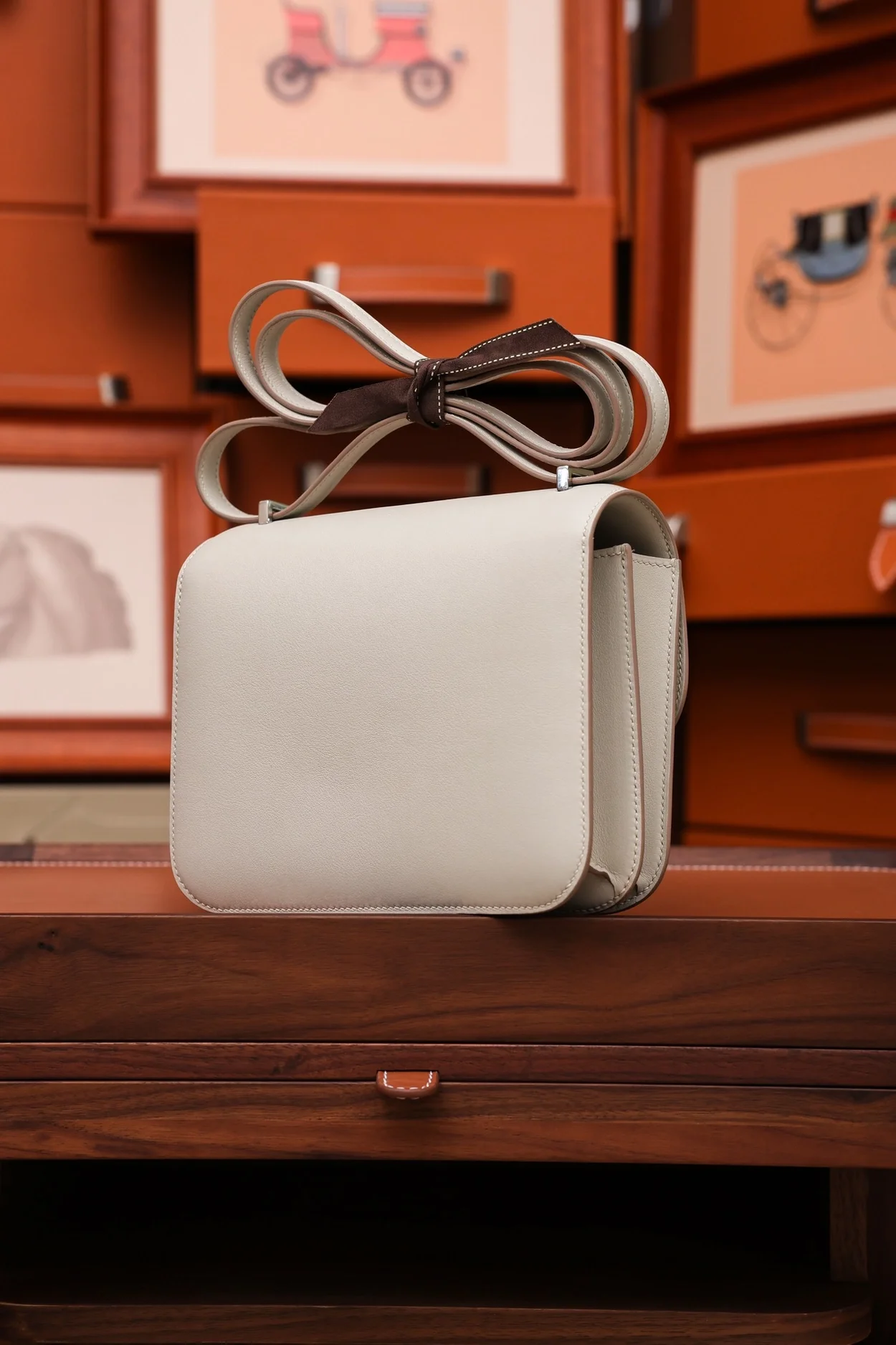 에르메스 콘스탄스 18 크레 스위프트 리자드 버클 팔라듐 하드웨어 (100% HAND MADE)