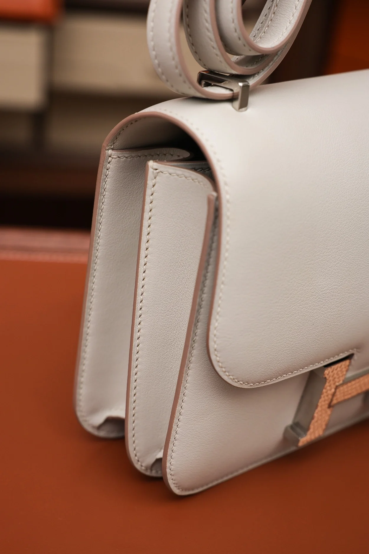 에르메스 콘스탄스 18 크레 스위프트 리자드 버클 팔라듐 하드웨어 (100% HAND MADE)