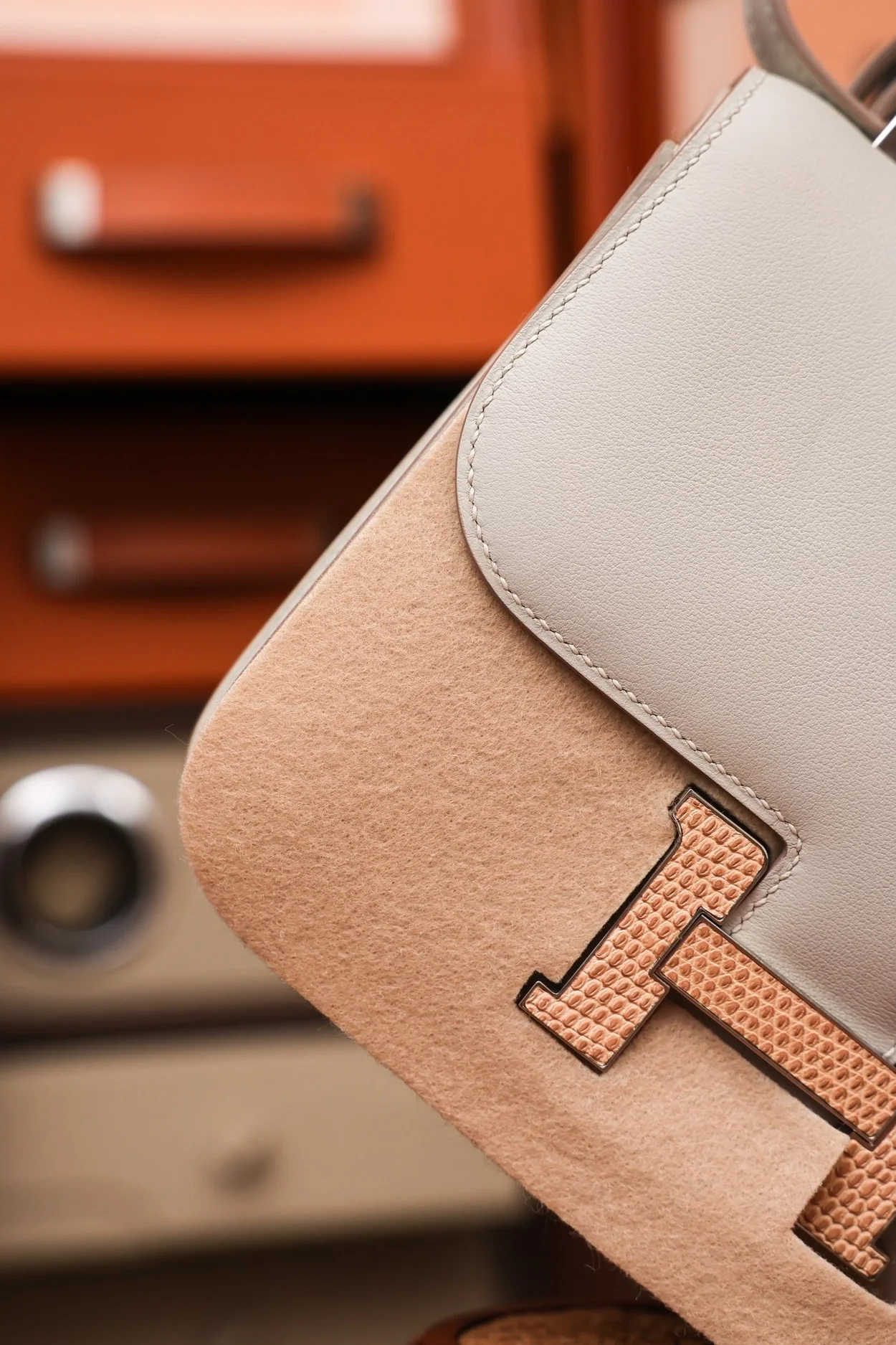 에르메스 콘스탄스 18 크레 스위프트 리자드 버클 팔라듐 하드웨어 (100% HAND MADE)