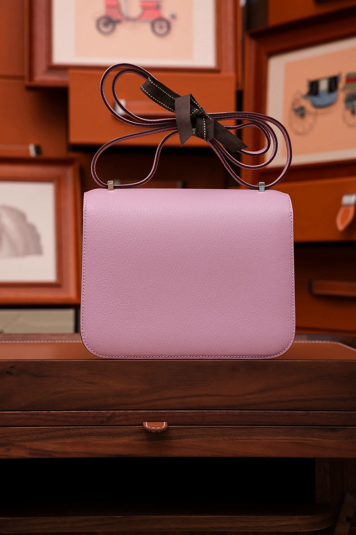 에르메스 콘스탄스 18 핑크 에버컬러 팔라듐 하드웨어 (100% HAND MADE)