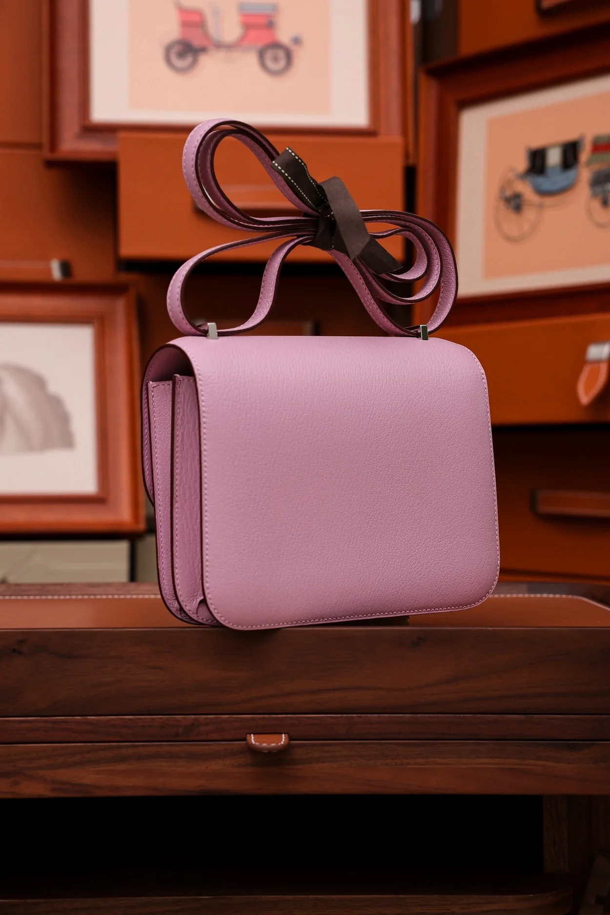 에르메스 콘스탄스 18 핑크 에버컬러 팔라듐 하드웨어 (100% HAND MADE)