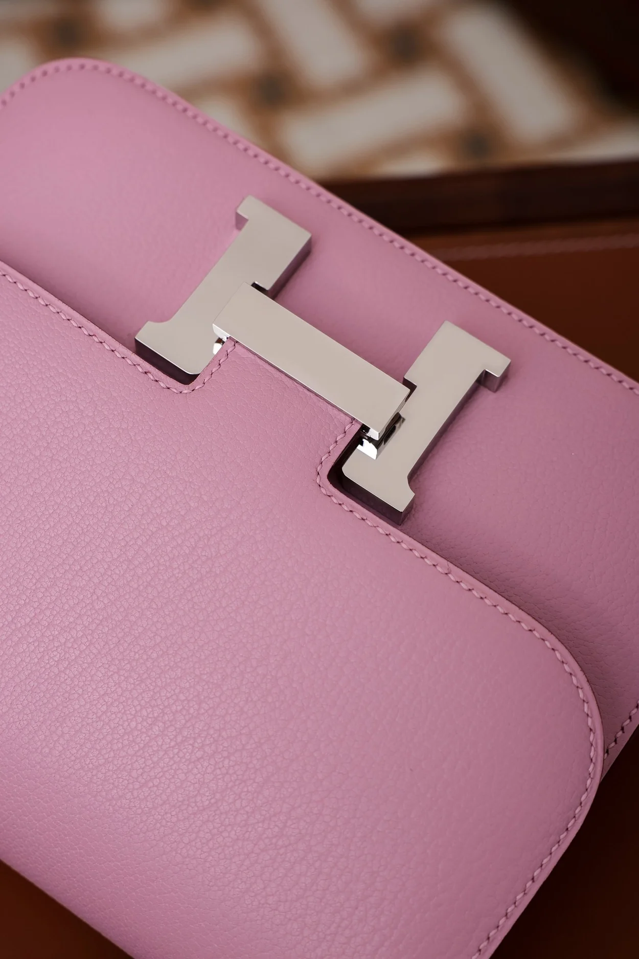 에르메스 콘스탄스 18 핑크 에버컬러 팔라듐 하드웨어 (100% HAND MADE)