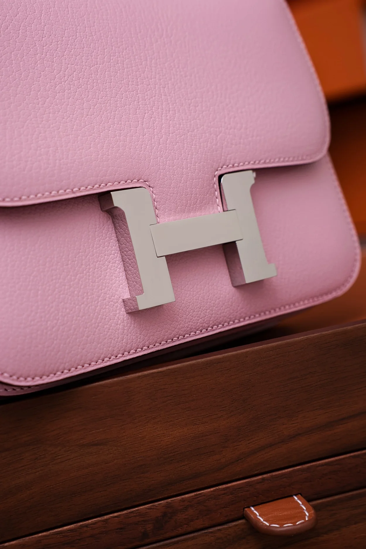에르메스 콘스탄스 18 핑크 에버컬러 팔라듐 하드웨어 (100% HAND MADE)