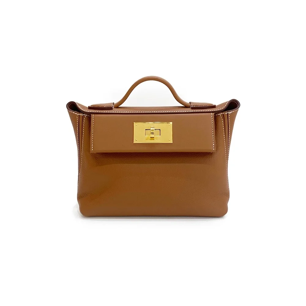 에르메스 2424 미니 백 브라운 골드 하드웨어 (100% HAND MADE)