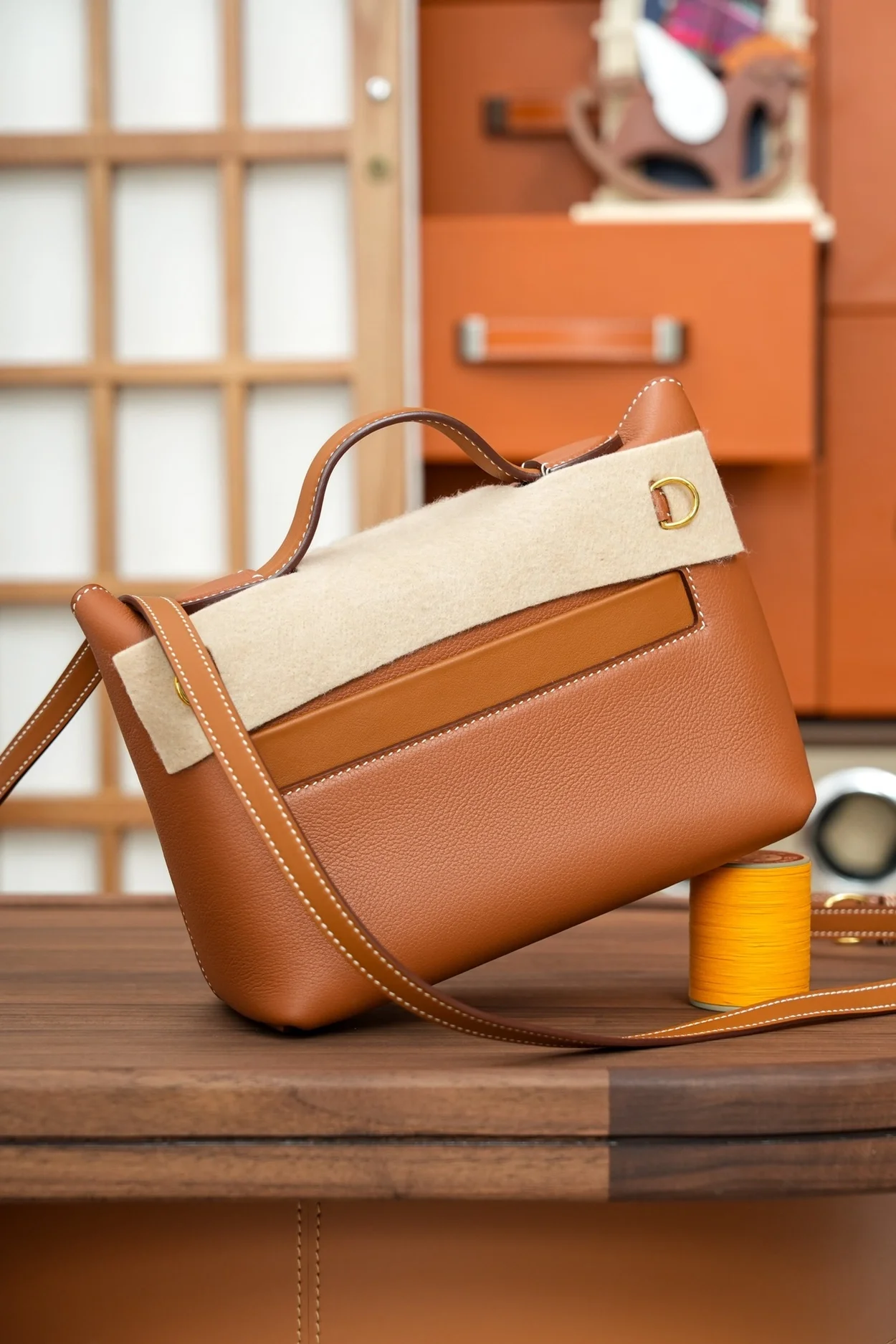 에르메스 2424 미니 백 브라운 골드 하드웨어 (100% HAND MADE)