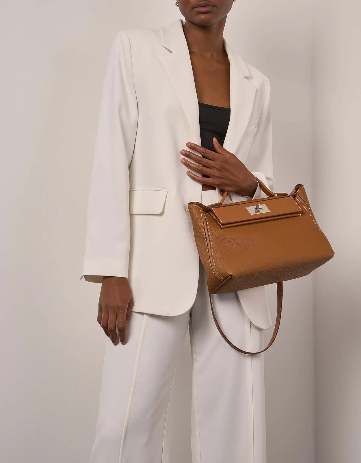 에르메스 2424 미니 백 브라운 팔라듐 하드웨어 (100% HAND MADE)