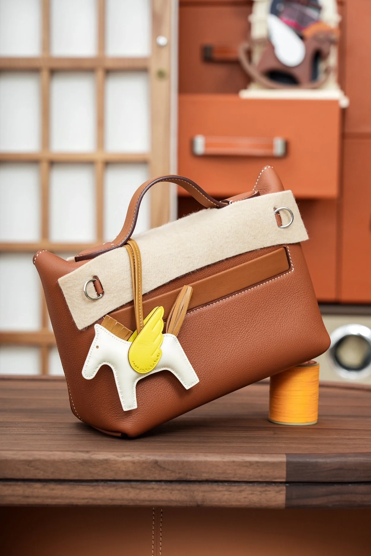 에르메스 2424 미니 백 브라운 팔라듐 하드웨어 (100% HAND MADE)