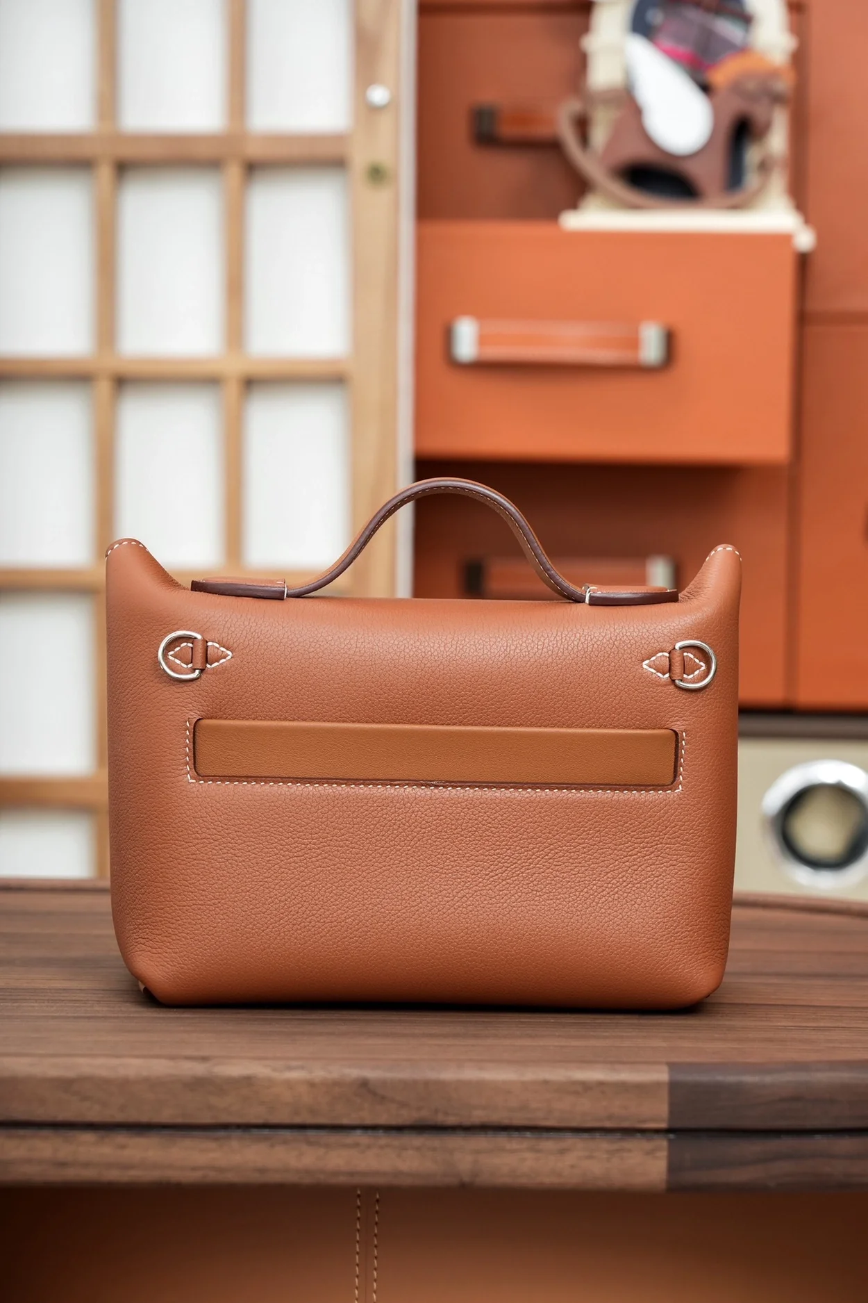 에르메스 2424 미니 백 브라운 팔라듐 하드웨어 (100% HAND MADE)