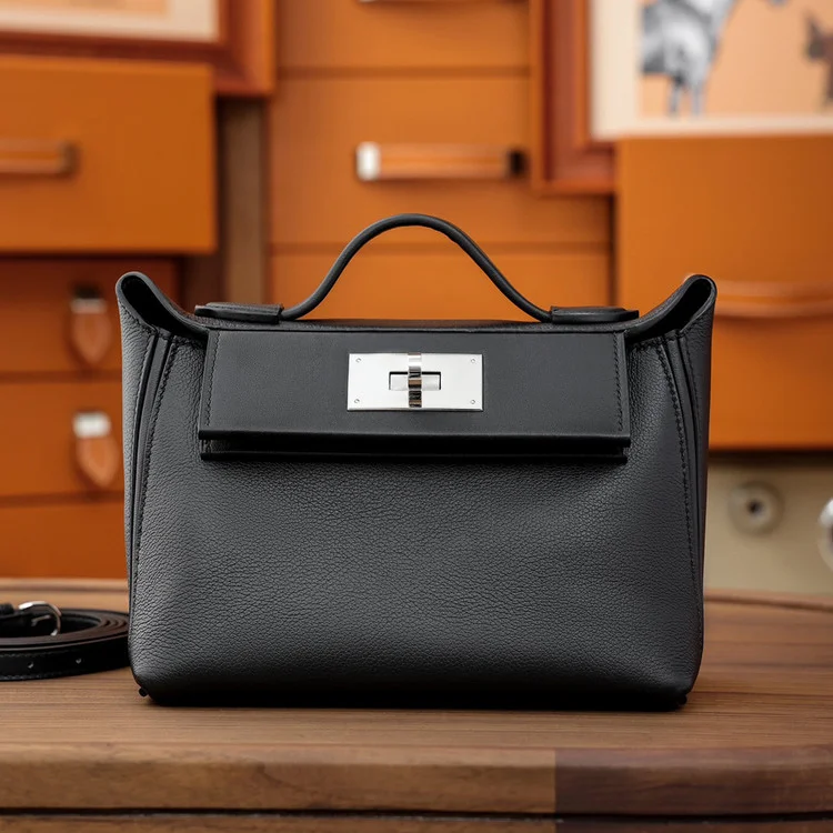 에르메스 2424 미니 백 블랙 팔라듐 하드웨어 (100% HAND MADE)