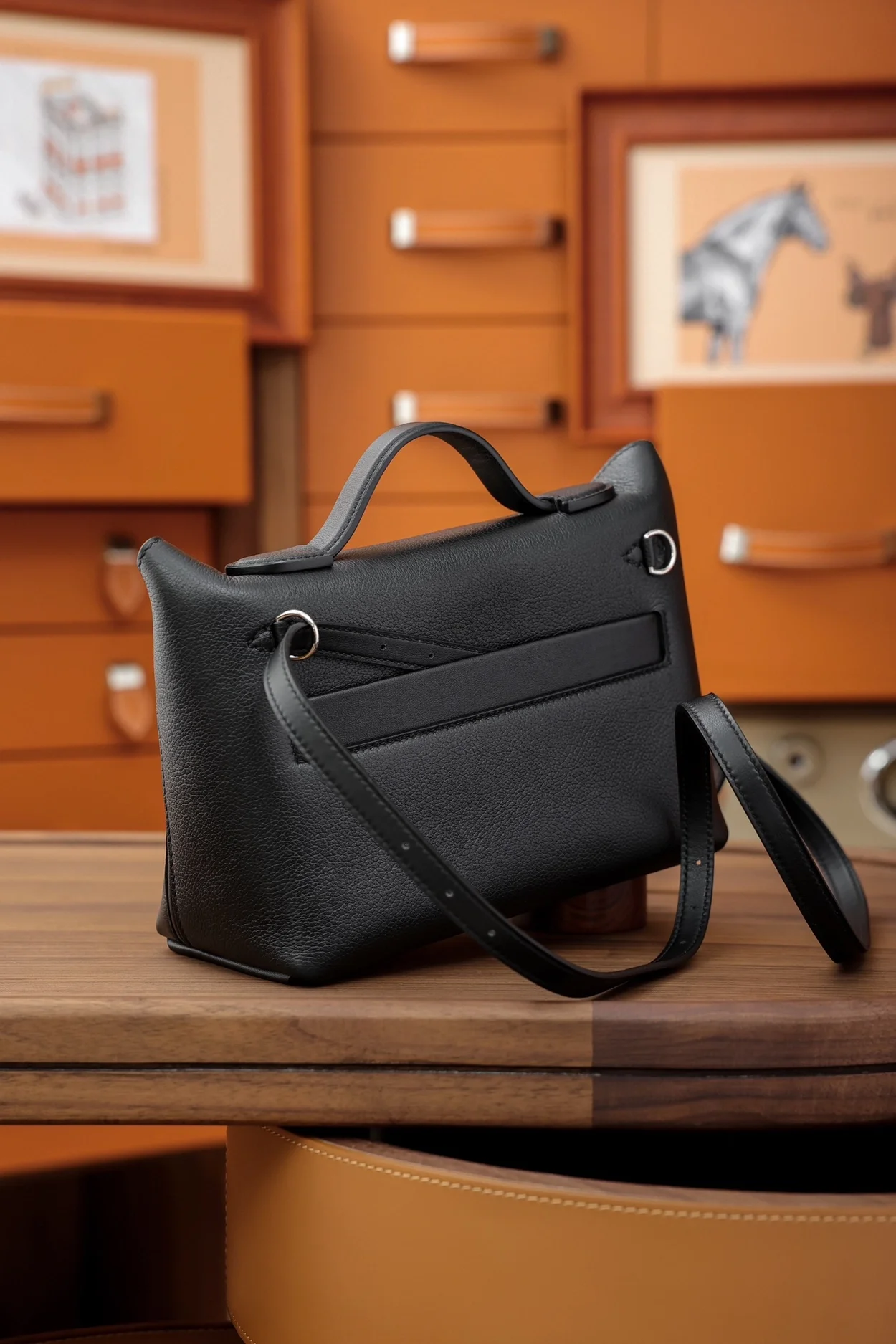 에르메스 2424 미니 백 블랙 팔라듐 하드웨어 (100% HAND MADE)