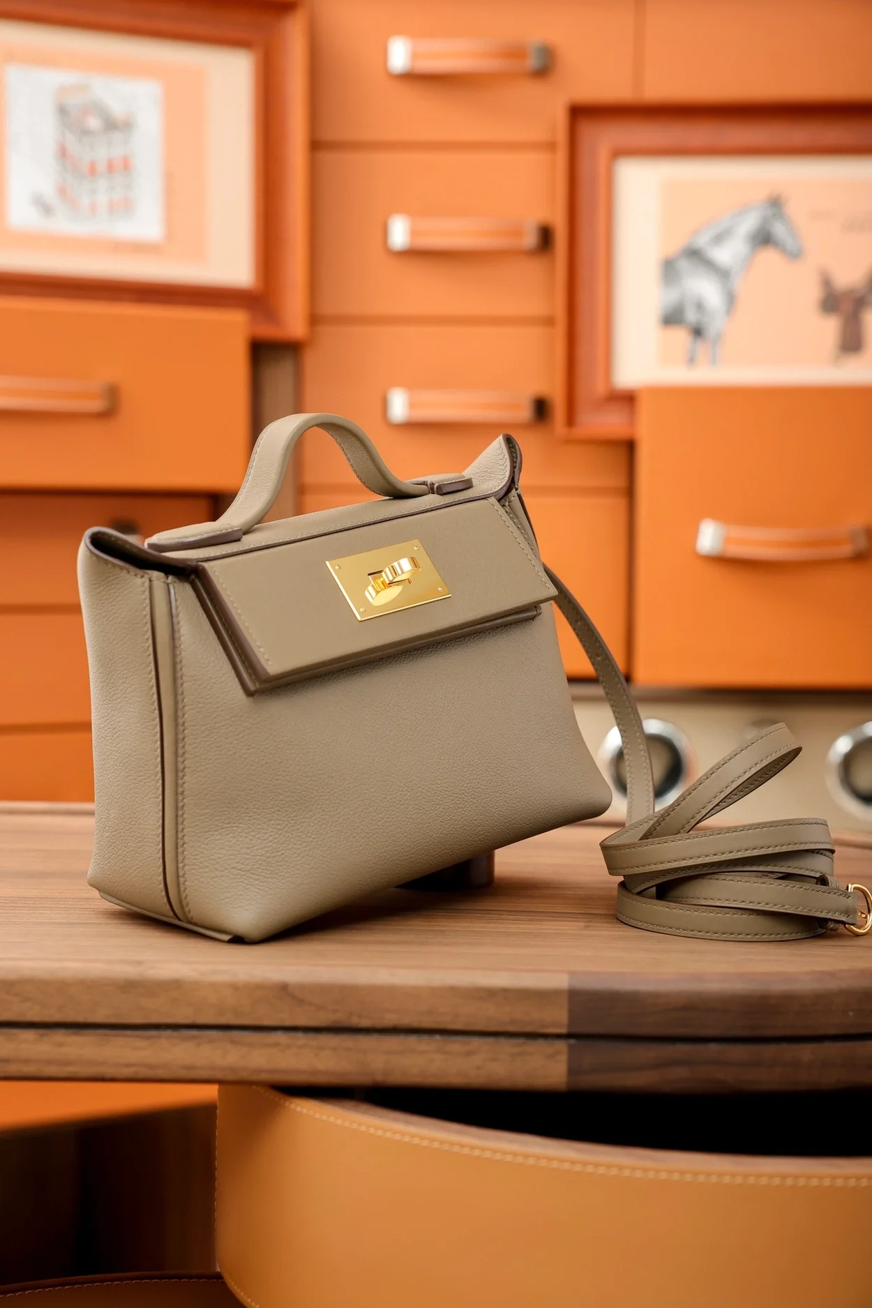 에르메스 뉴켈리 2424백 에토프 골드 하드웨어 (100% HAND MADE)