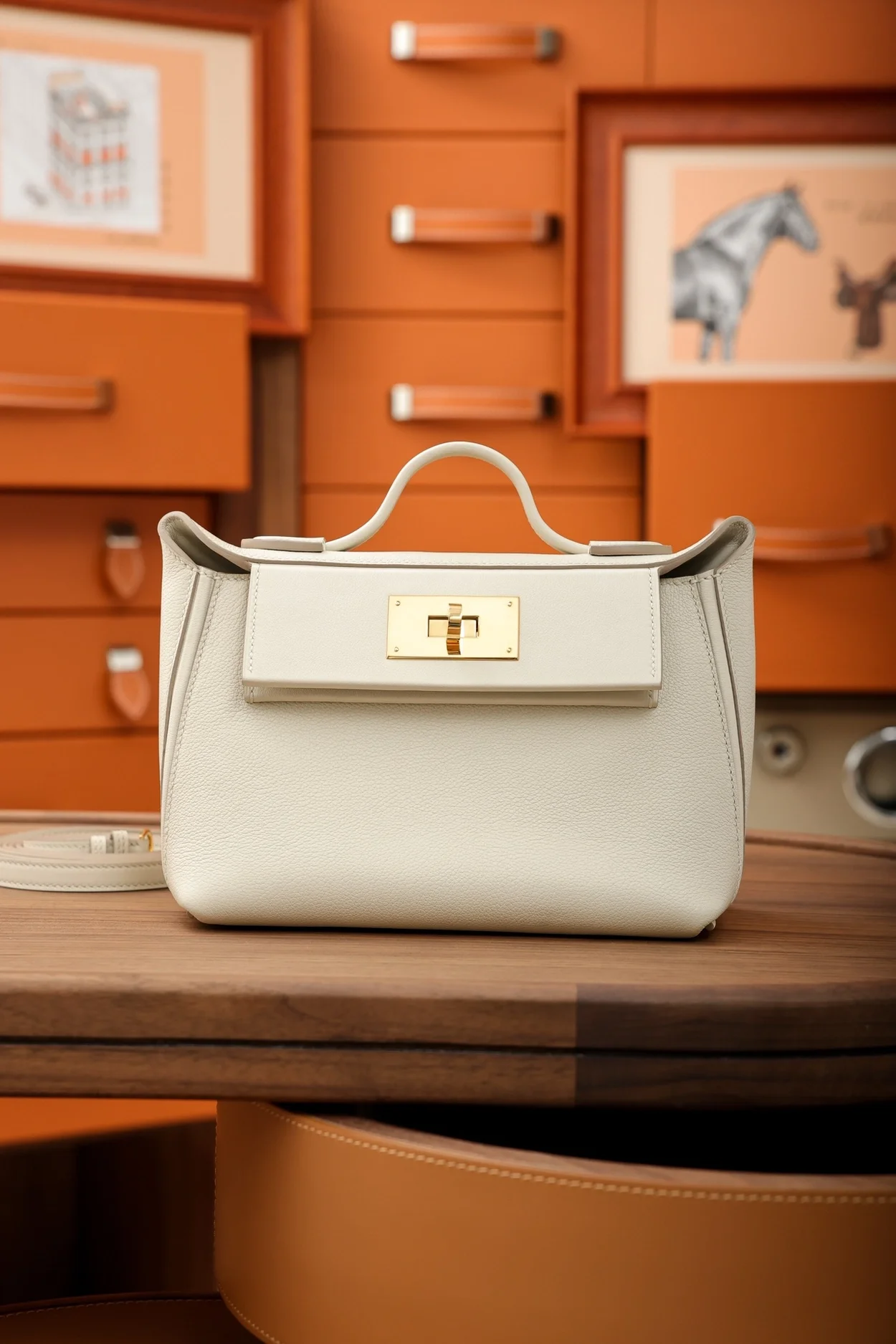 에르메스 뉴켈리 2424백 베통 골드 하드웨어 (100% HAND MADE)