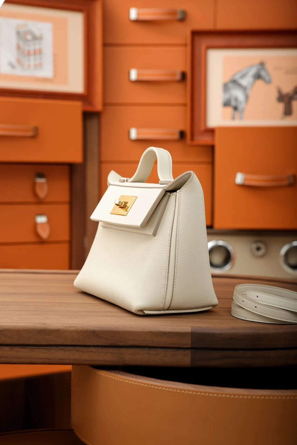 에르메스 뉴켈리 2424백 베통 골드 하드웨어 (100% HAND MADE)