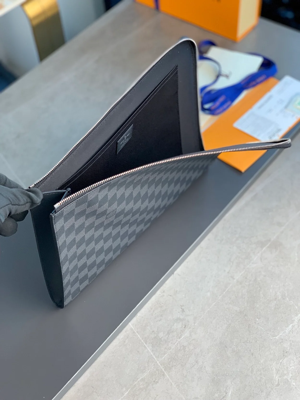 루이비통 다미에 그라파이트 캔버스 주르 GM N64437