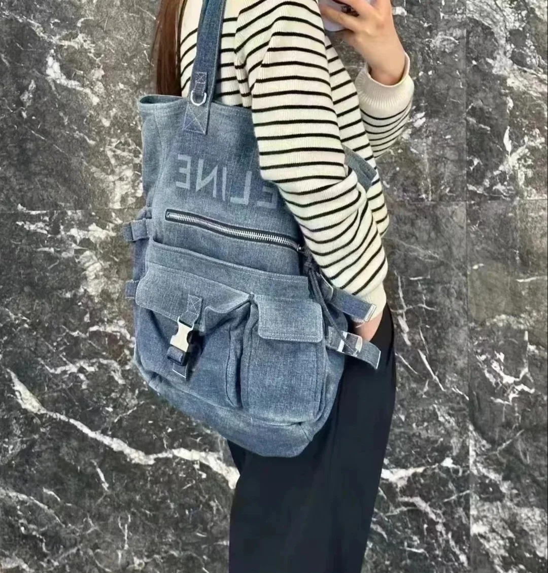 셀린느 데님  토트백