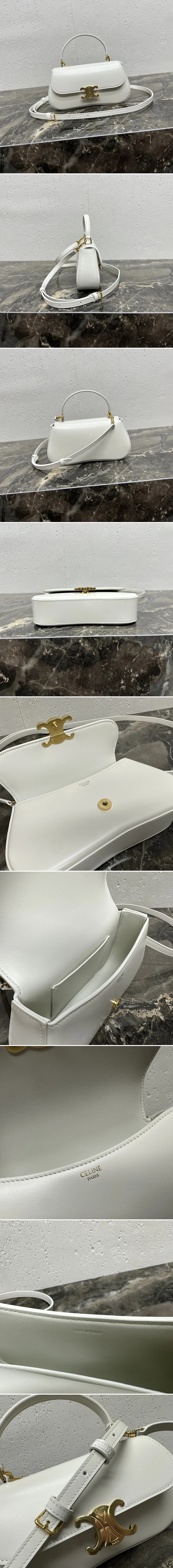 셀린느 틴 롤라 숄더 화이트