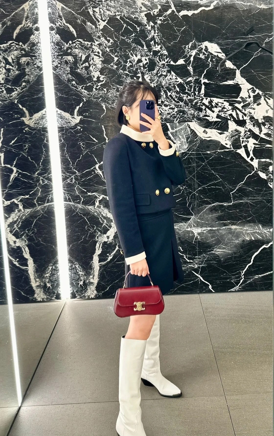 셀린느 틴 롤라 숄더 레드