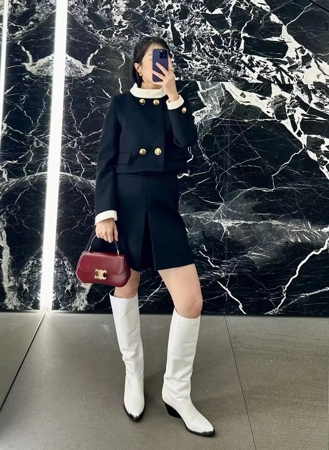 셀린느 틴 롤라 숄더 레드