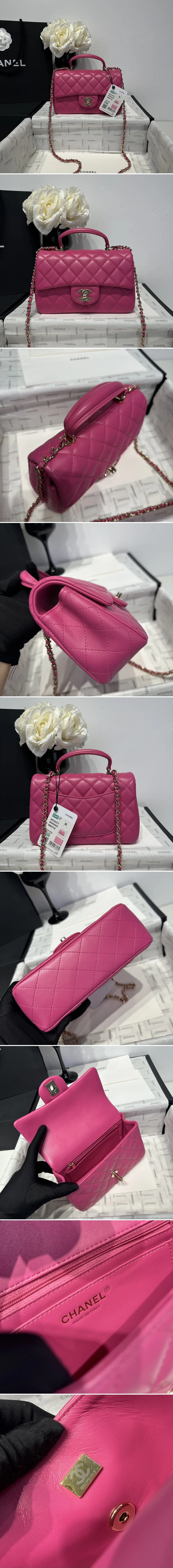 샤넬 핸들 미니 CF 플랩백 램스킨