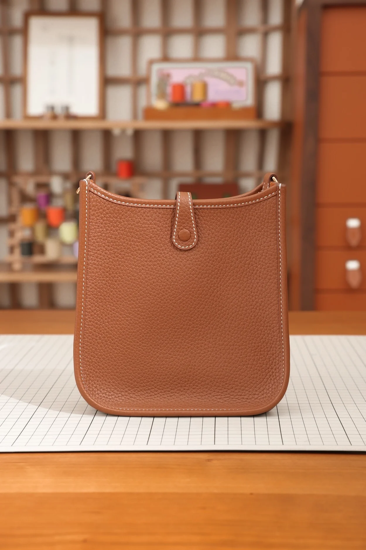 에르메스 에블린 16 브라운 골드 하드웨어 (100% HAND MADE)