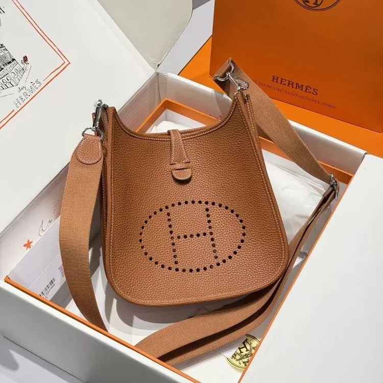 에르메스 에블린 23 브라운 골드 하드웨어 (100% HAND MADE)