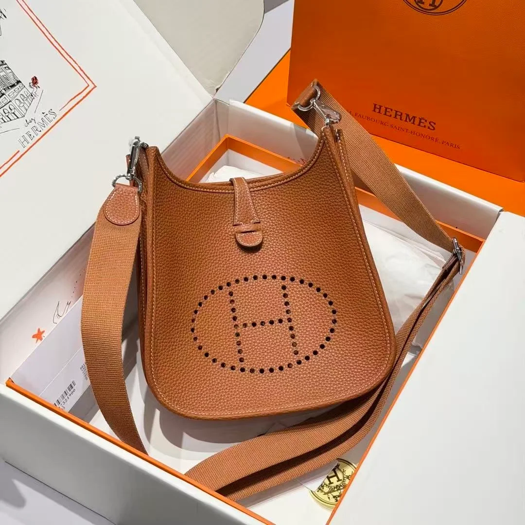 에르메스 에블린 23 브라운 골드 하드웨어 (100% HAND MADE)