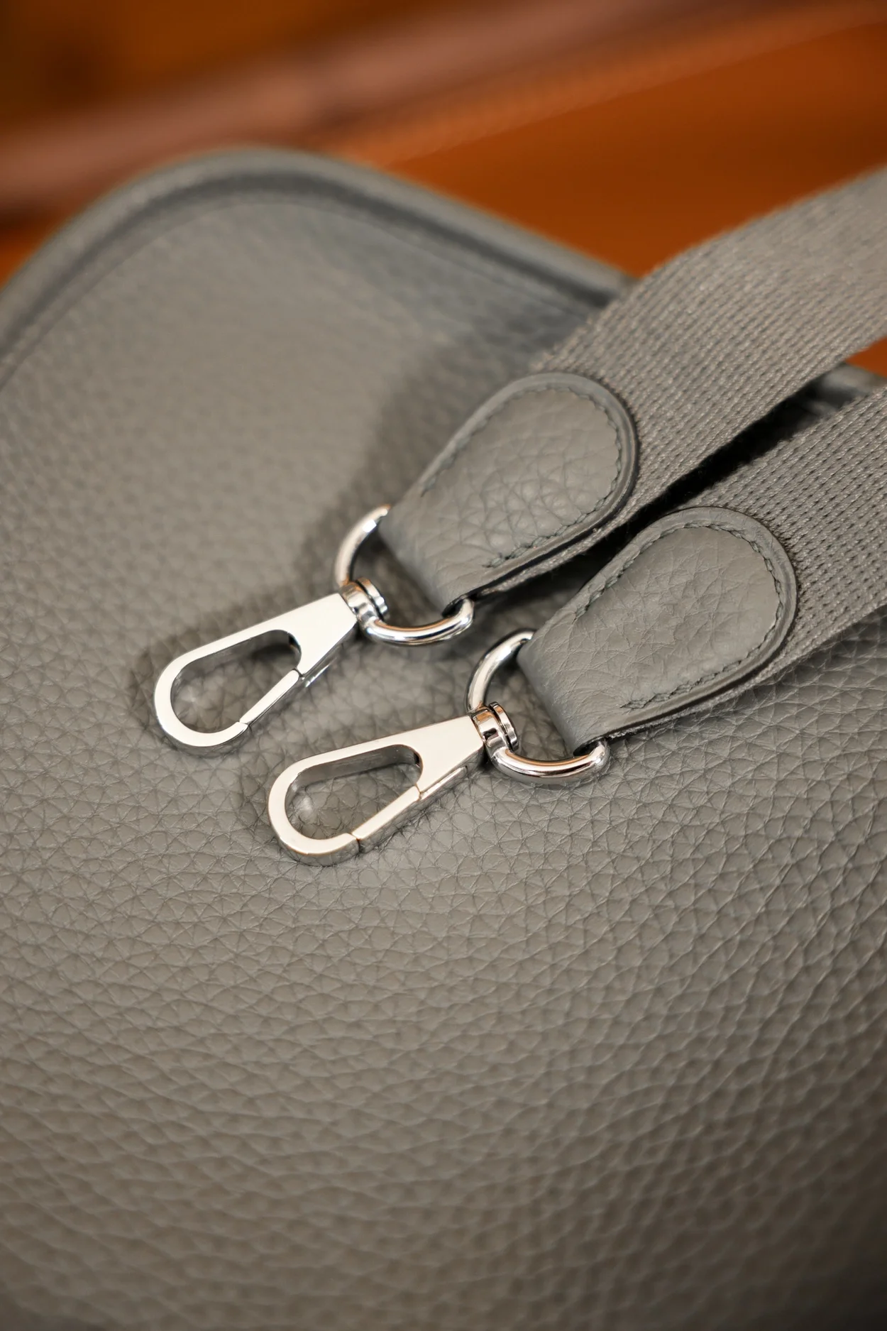 에르메스 에블린 16 아마존 백 그리스 메이어 클레망스 & 팔라듐 하드웨어 (100% HAND MADE)