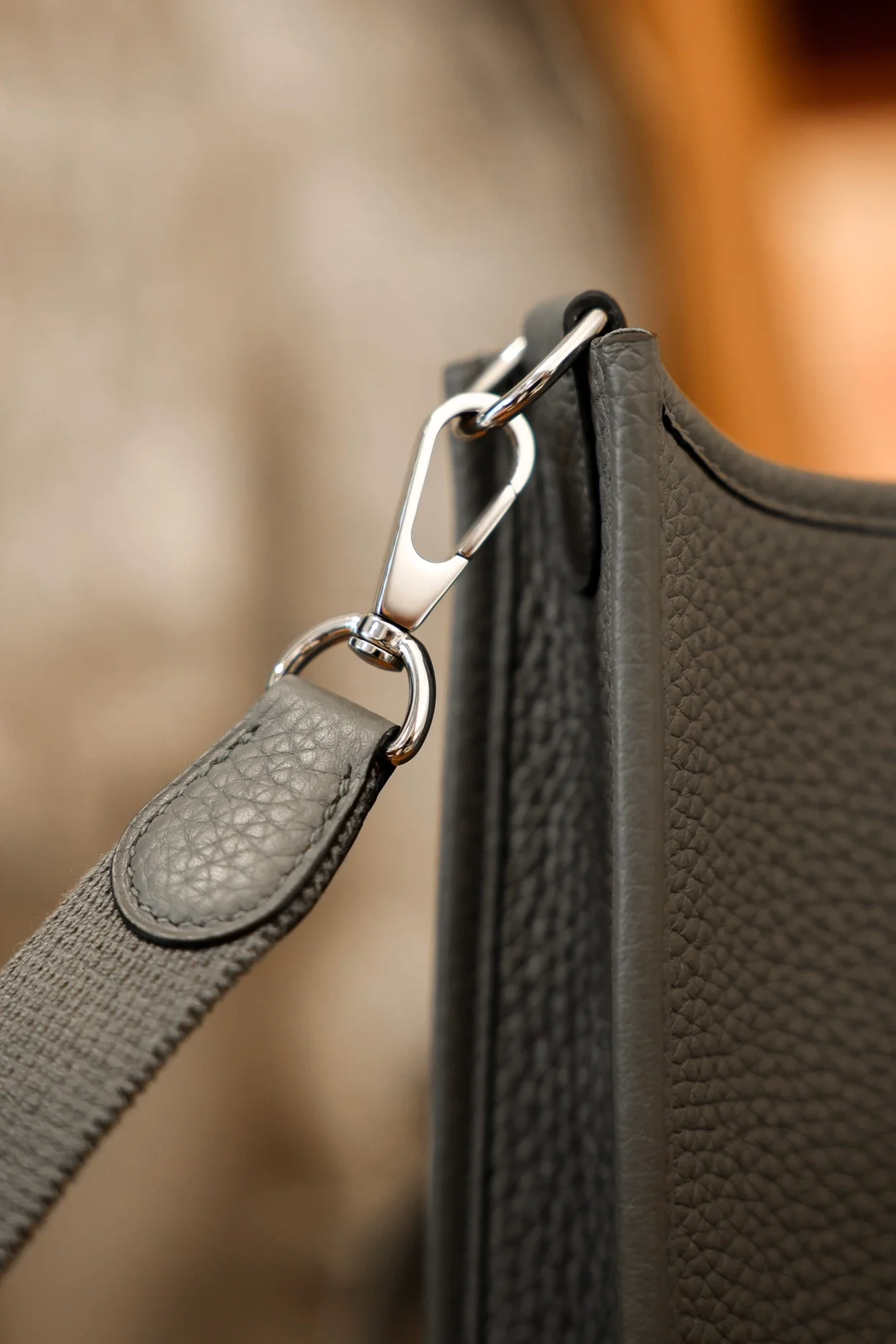 에르메스 에블린 16 아마존 백 그리스 메이어 클레망스 & 팔라듐 하드웨어 (100% HAND MADE)