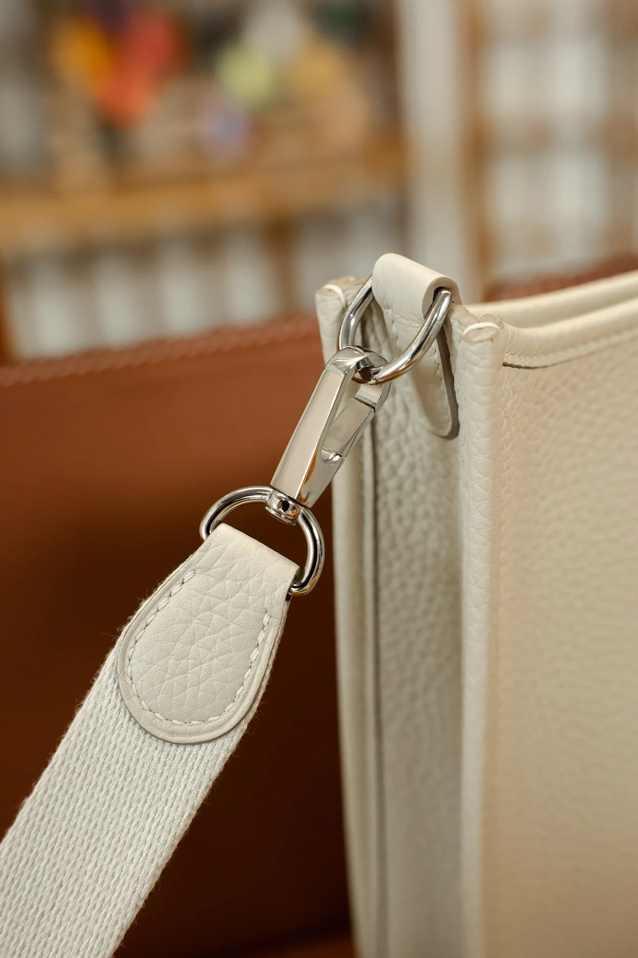 에르메스 에블린 16 아마존 백 아이보리 클레망스 & 팔라듐 하드웨어 (100% HAND MADE)