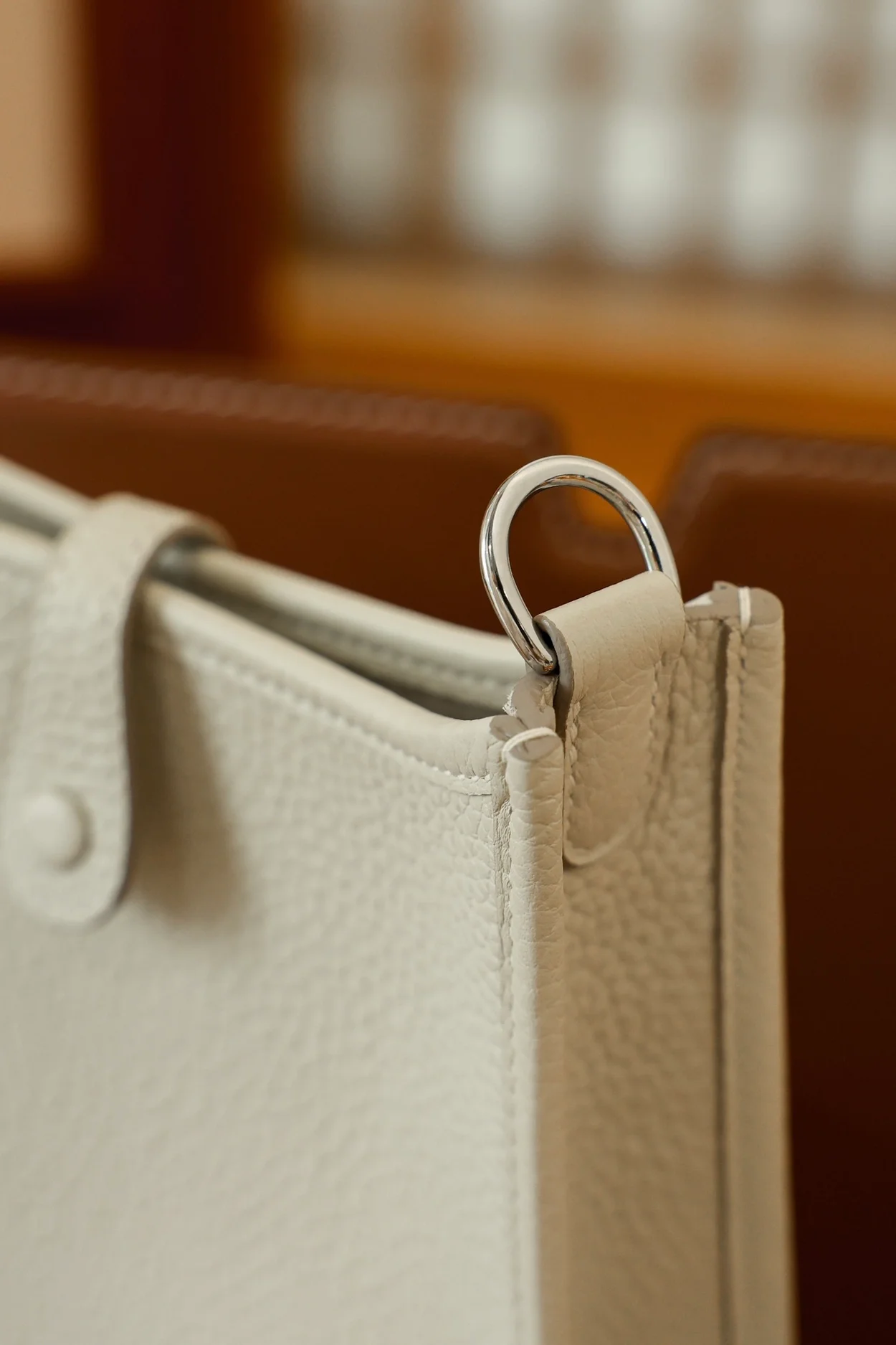 에르메스 에블린 16 아마존 백 아이보리 클레망스 & 팔라듐 하드웨어 (100% HAND MADE)