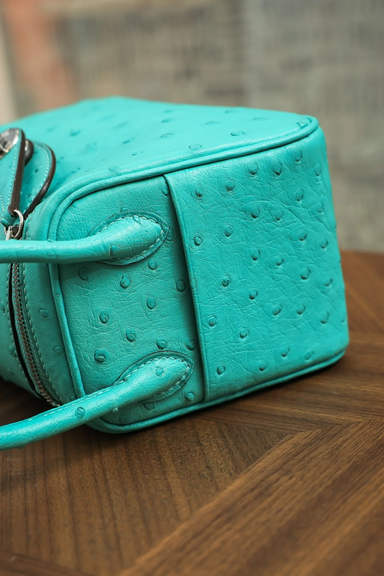 에르메스 린디 미니 티파니 블루 오스트리치 팔라듐 하드웨어 (100% HAND MADE)