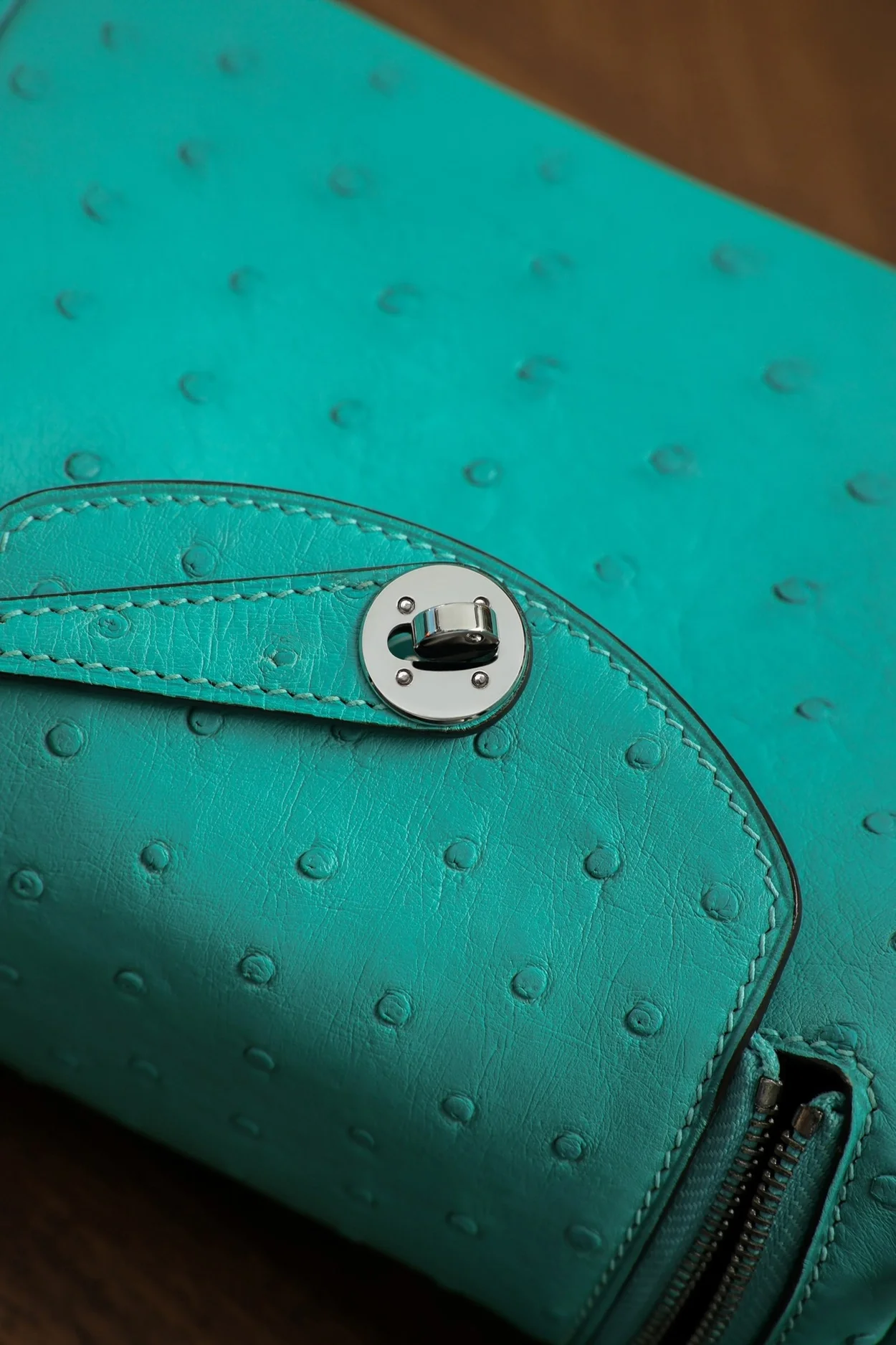 에르메스 린디 미니 티파니 블루 오스트리치 팔라듐 하드웨어 (100% HAND MADE)