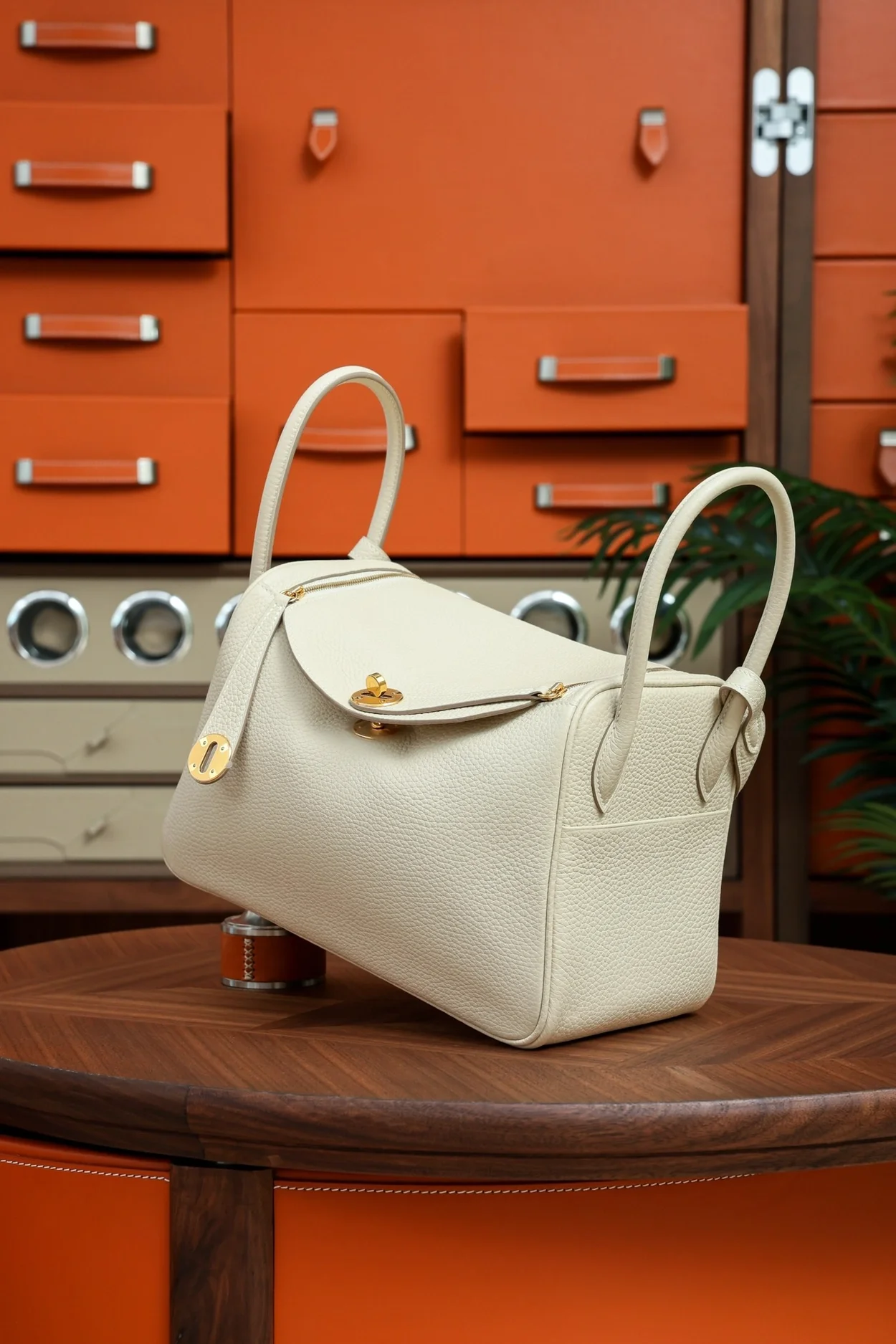 에르메스 린디 26 크림 클레망스 골드 하드웨어 (100% HAND MADE)