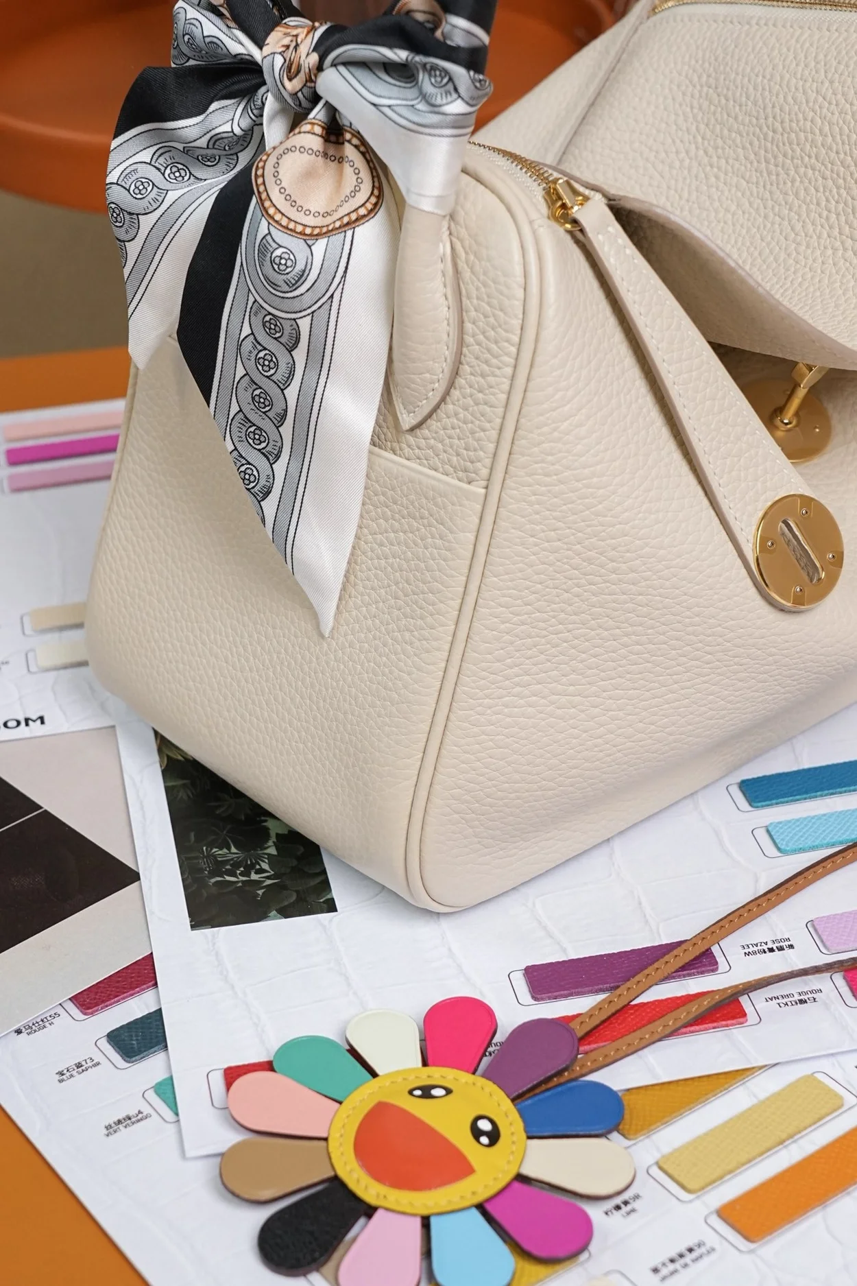 에르메스 린디 26 크림 클레망스 골드 하드웨어 (100% HAND MADE)