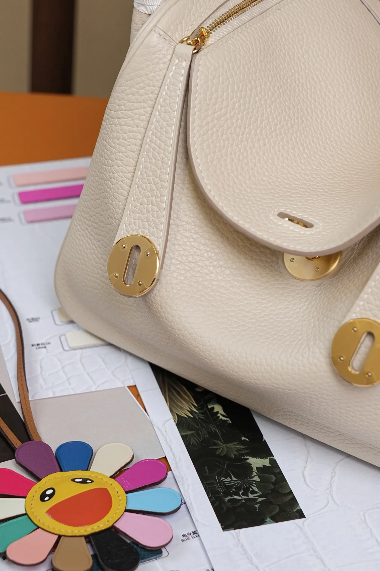 에르메스 린디 26 크림 클레망스 골드 하드웨어 (100% HAND MADE)