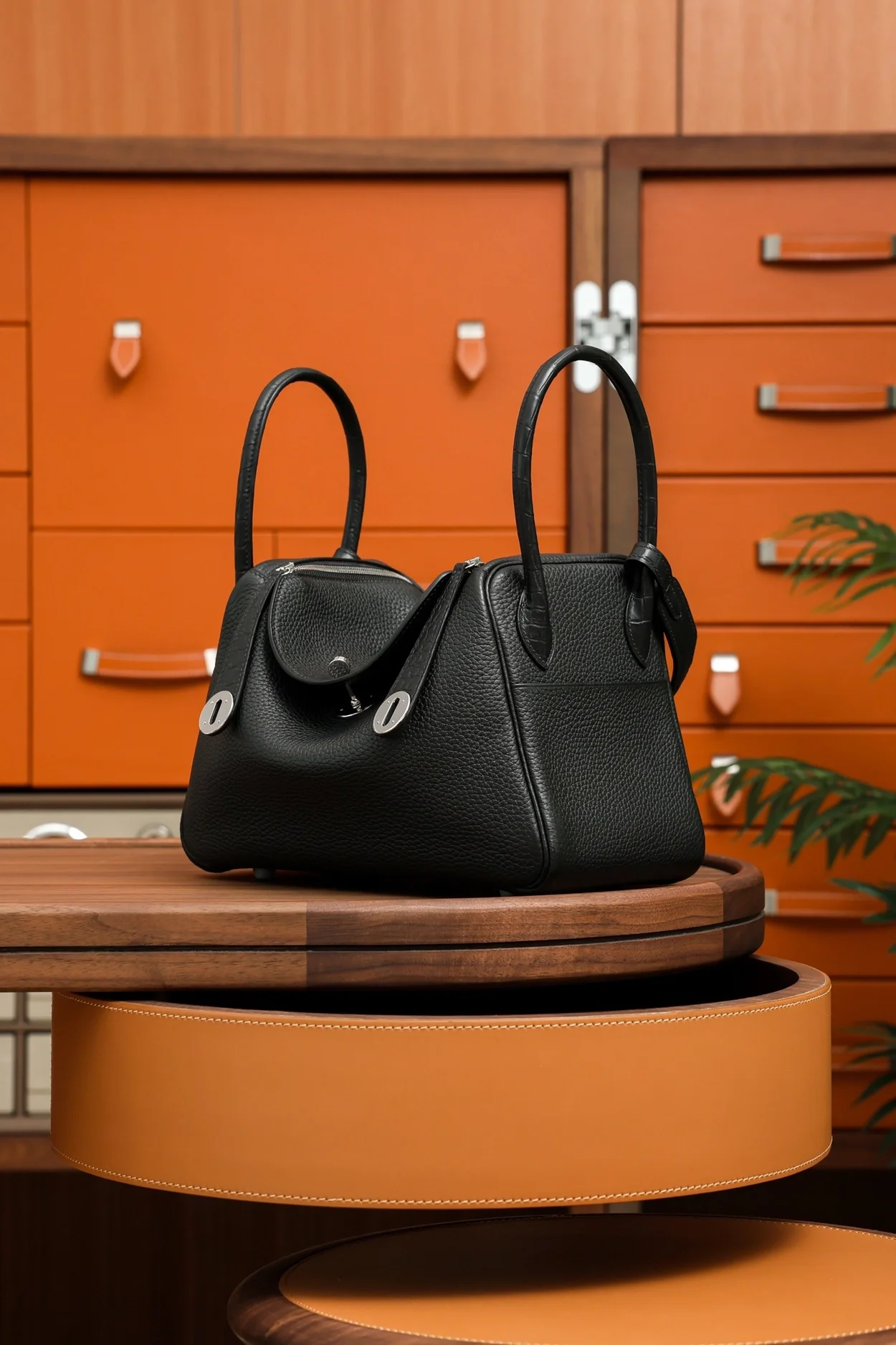 에르메스 린디 26 블랙 클레망스 팔라듐 하드웨어 (100% HAND MADE)