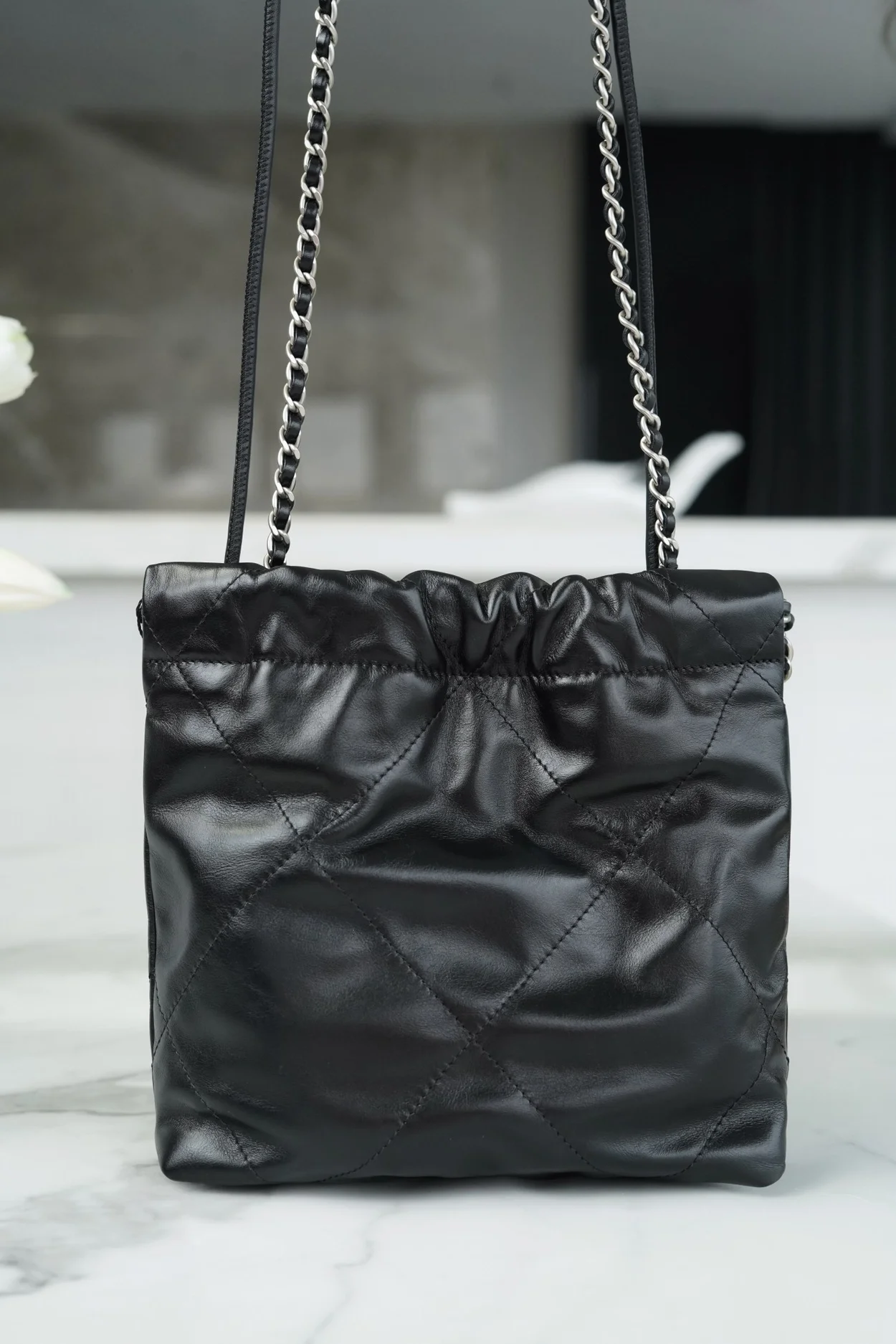 샤넬 22백 미니 블랙 은장