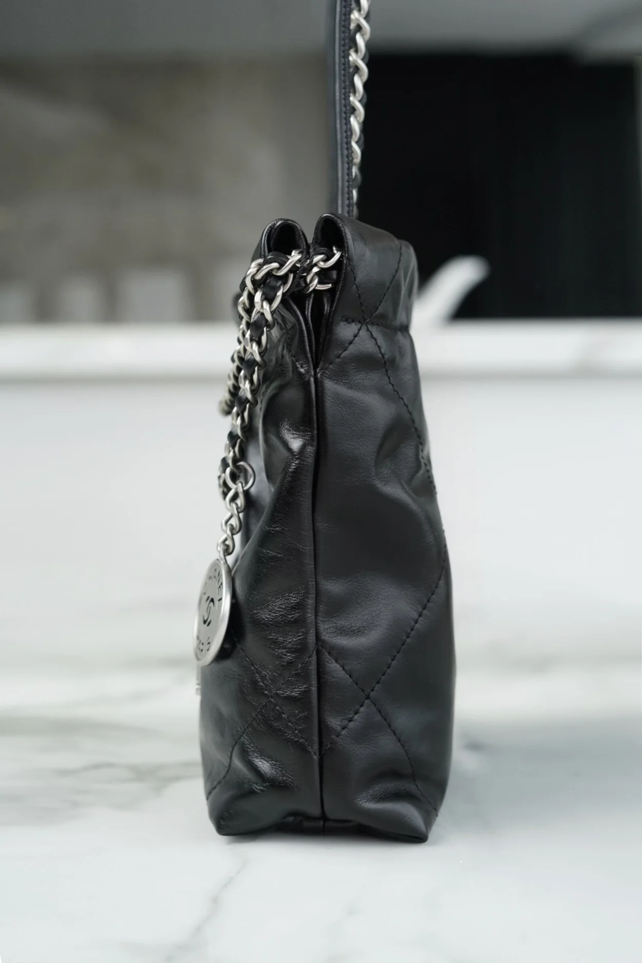 샤넬 22백 미니 블랙 은장