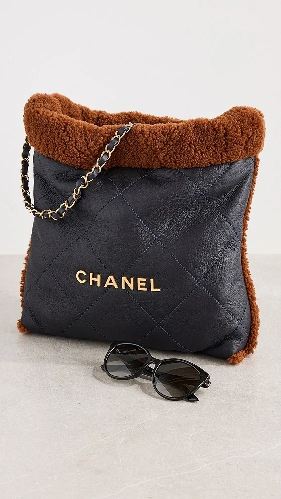 샤넬 22백 한정판 테디 브라운 블랙