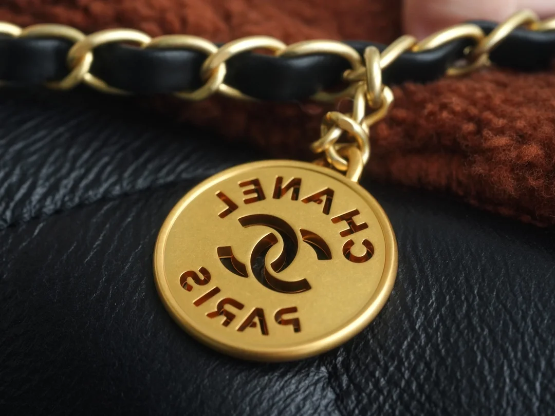 샤넬 22백 한정판 테디 브라운 블랙