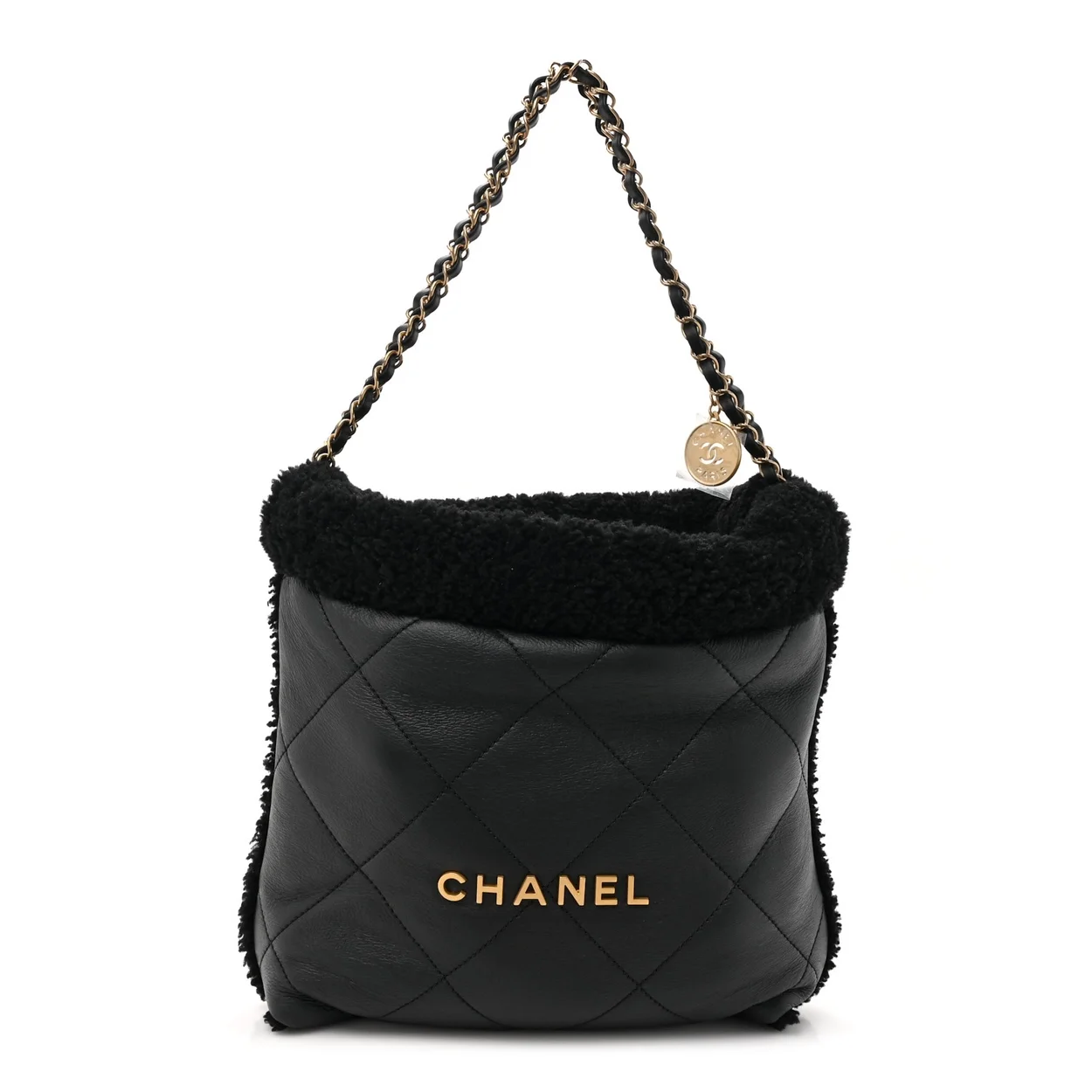 샤넬 22백 한정판 테디 블랙